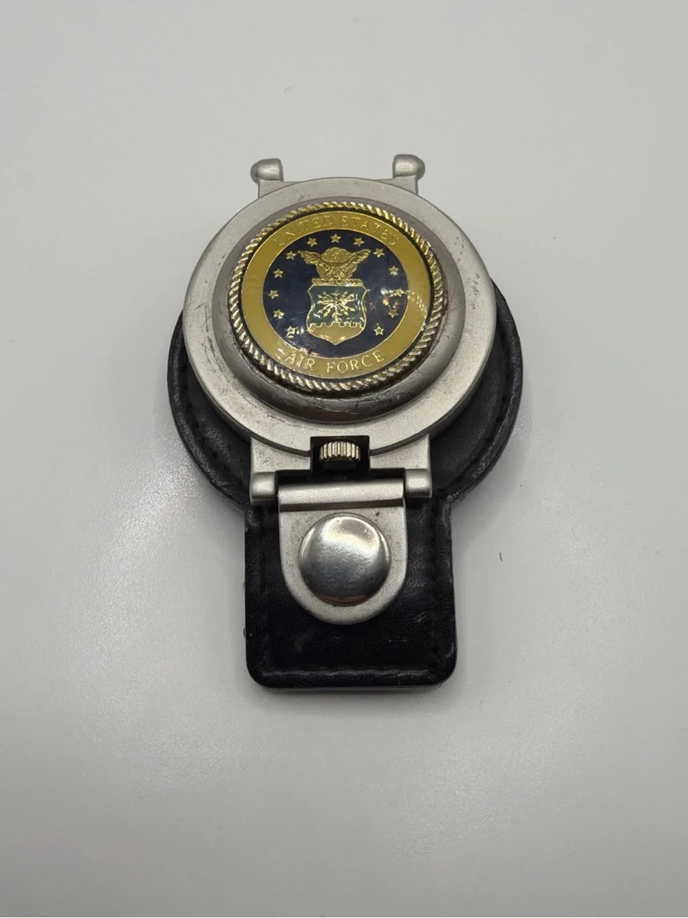 US Air Force Belt/Pocket Watch, Straight Arrow, Japan Quartz, New Battery